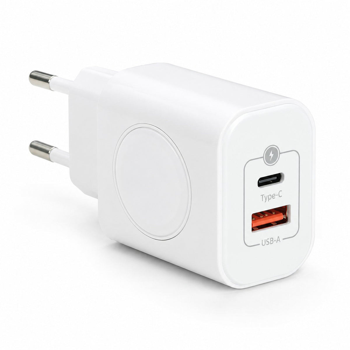 VoltFusion Pulse wall charger with built-in magnetic Apple Watch charger